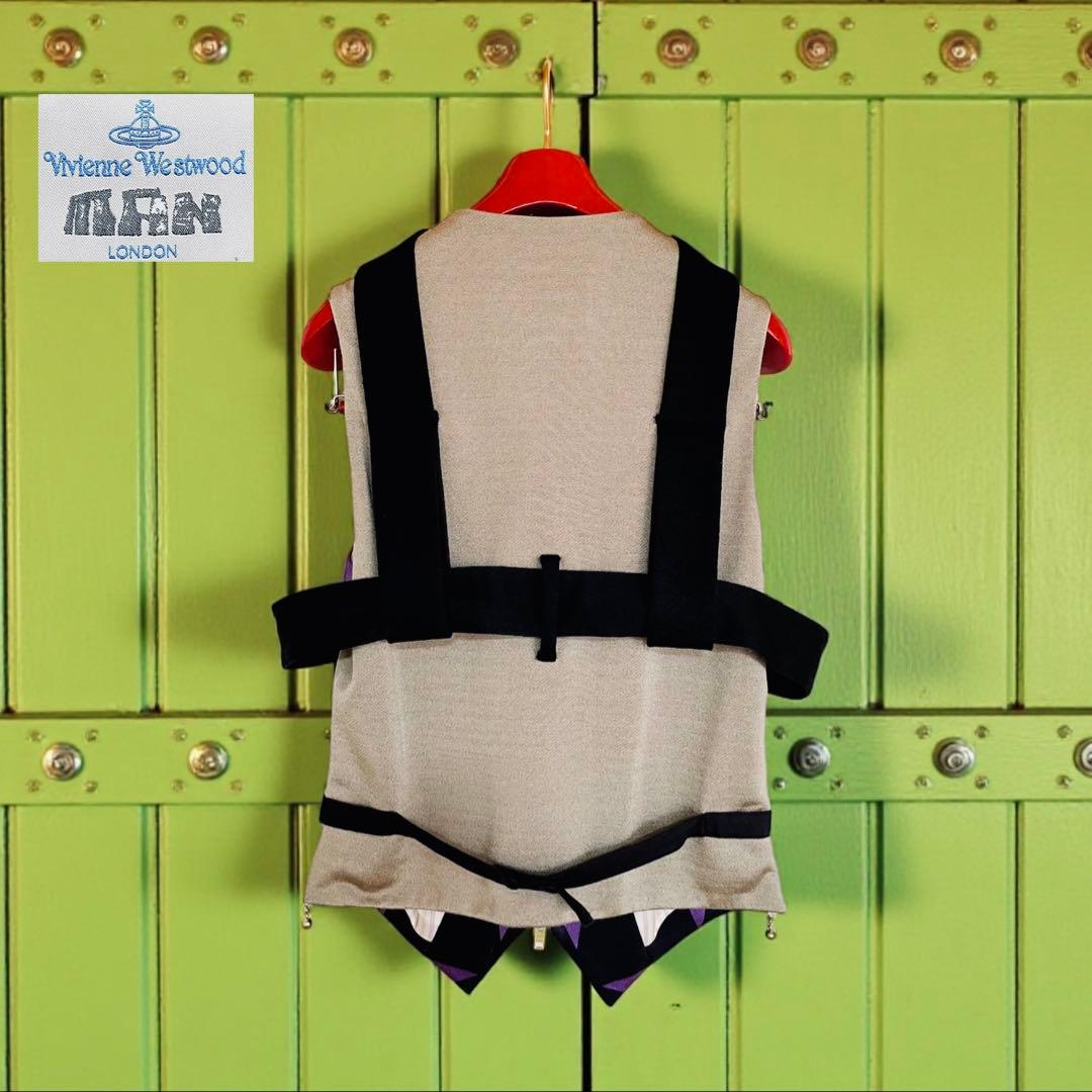 美品 Vivienne Westwood Man 星柄 ボンテージベスト 日本製