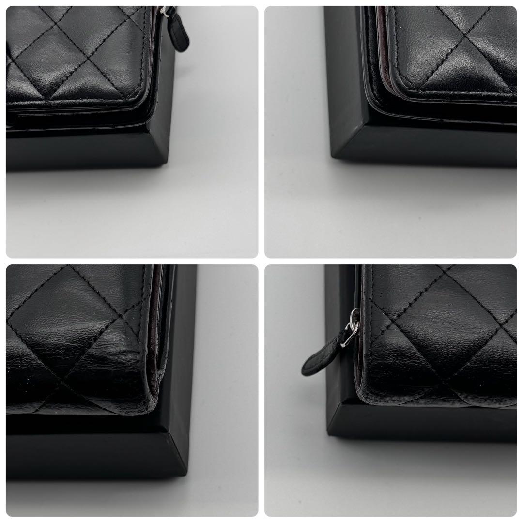 CHANEL マトラッセ　ラムスキン　折り財布