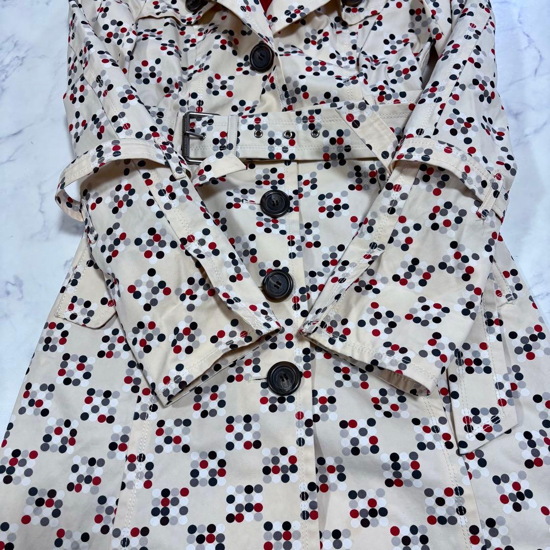 超希少 美品 バーバリーブルーレーベル トレンチコート 水玉 ドット 38 M