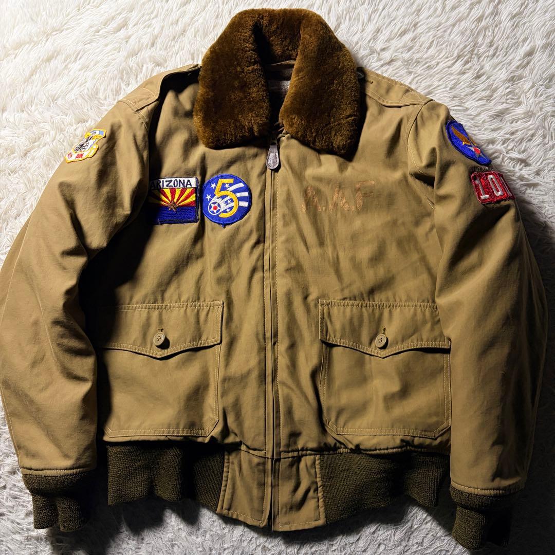 雰囲気抜群■CAB CLOTHING フライトジャケット　B-10 襟ボア　40