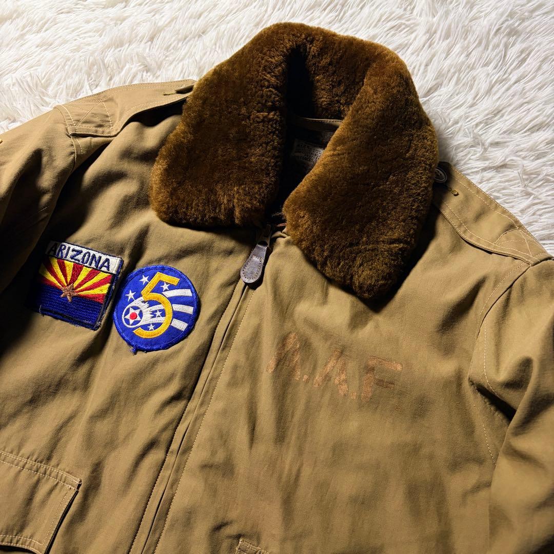 雰囲気抜群■CAB CLOTHING フライトジャケット　B-10 襟ボア　40