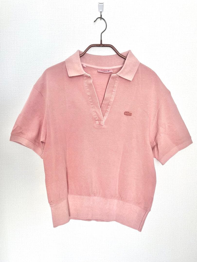 LACOSTE ラコステ ナチュラルダイスキッパーネックポロシャツ ブラウス
