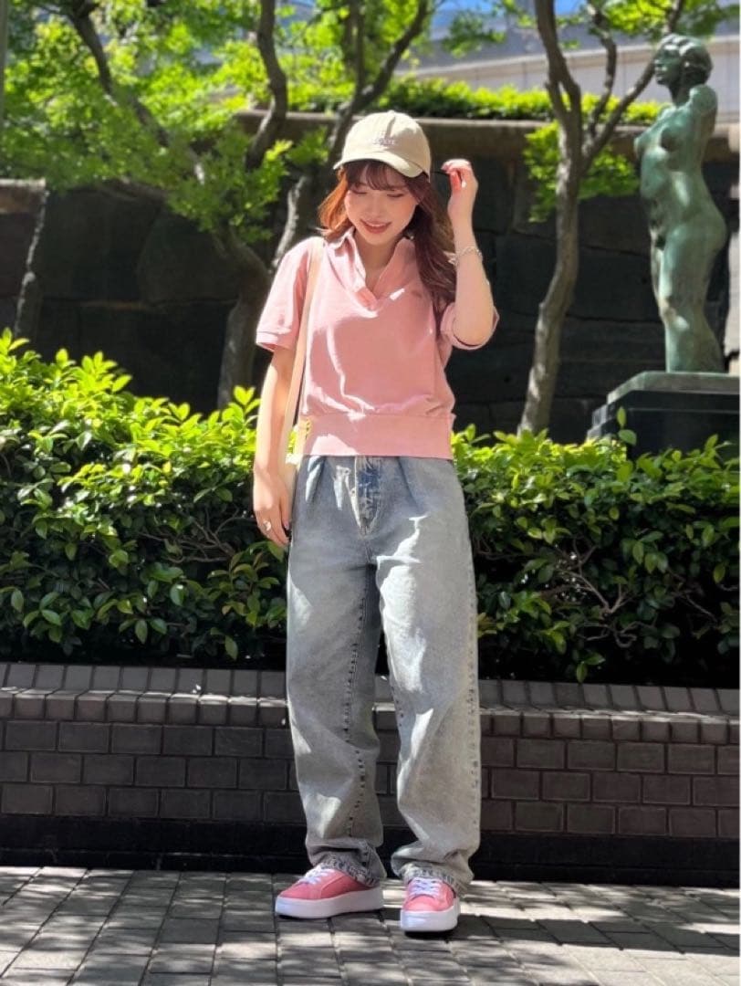LACOSTE ラコステ ナチュラルダイスキッパーネックポロシャツ ブラウス