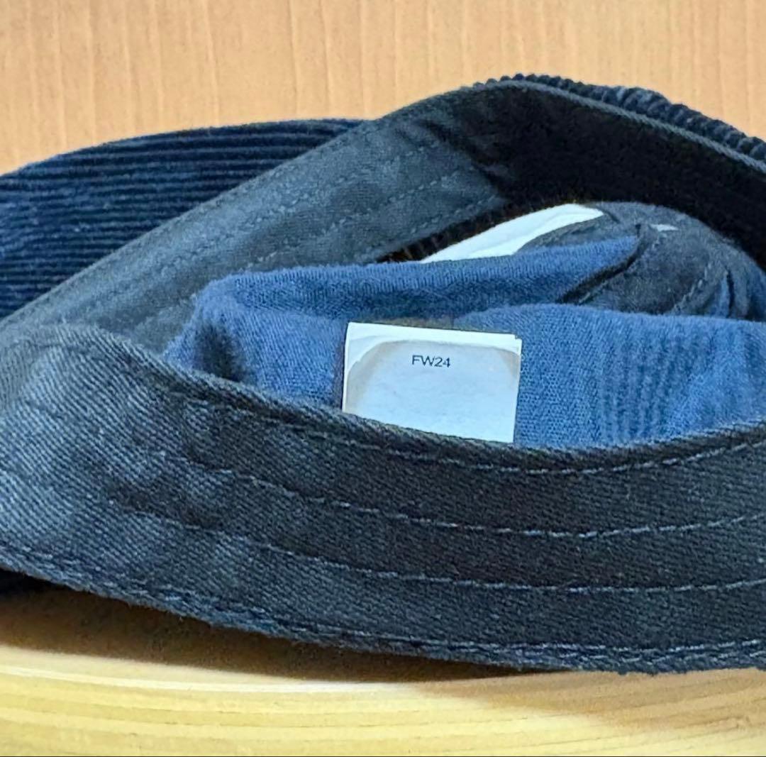 シュプリーム　SUPREME Sロゴ　キャップ　ネイビー　紺　コーデュロイ