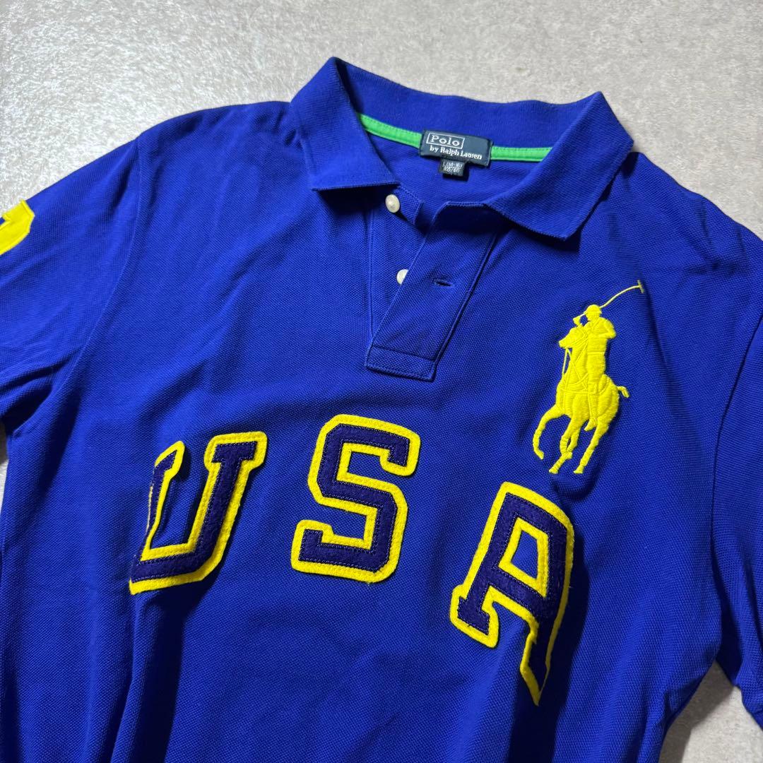 00s ラルフローレン USA ビッグポニー ポロシャツ y2k 平成ギャル
