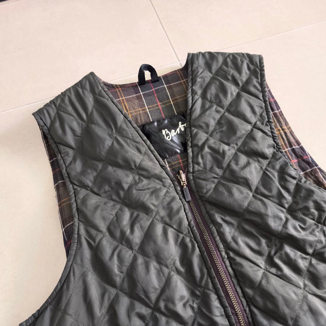 Barbour　バブアー　リバーシブル　チェック　キルティングベスト