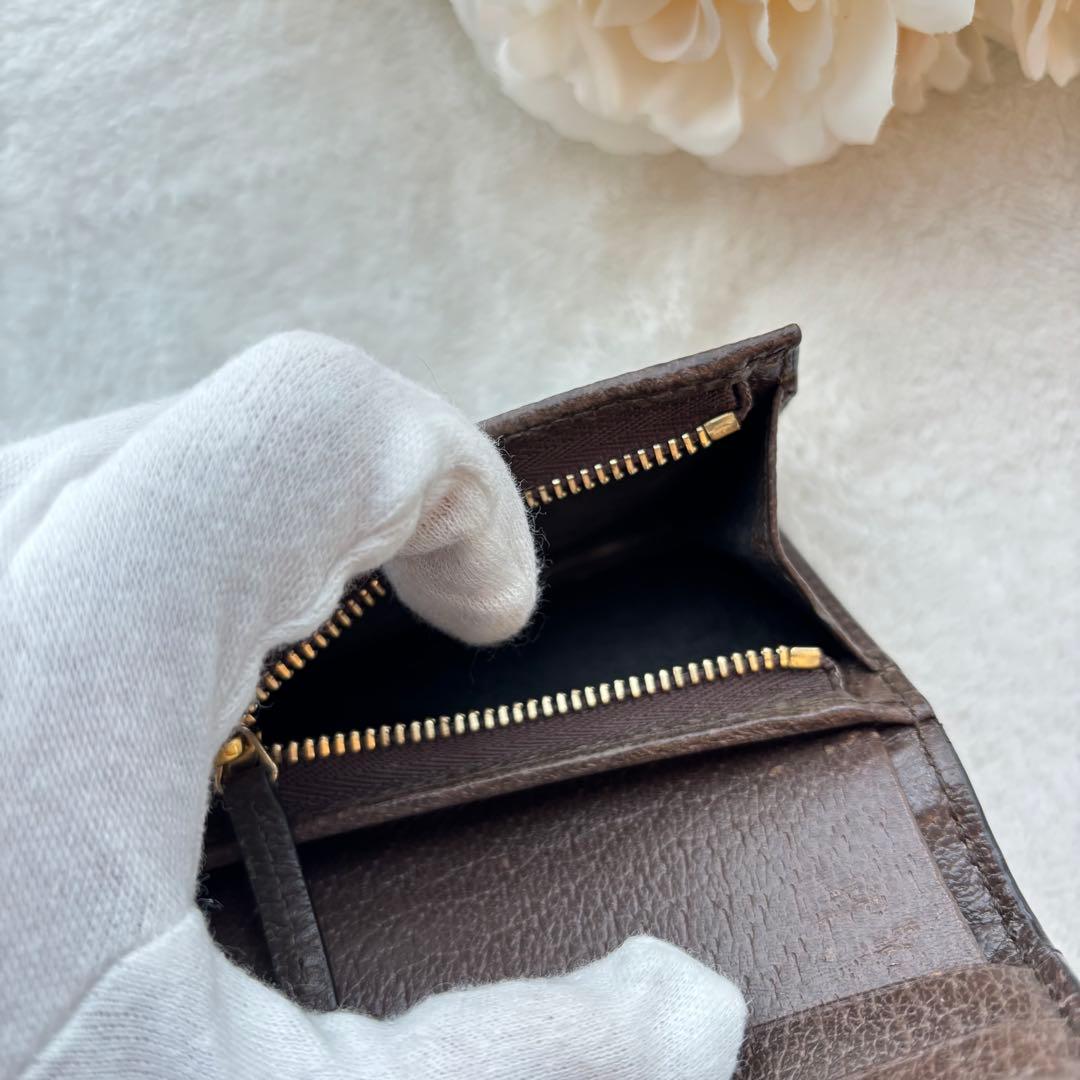 GUCCI グッチ　二つ折り財布 オフィディア GGスプリーム シェリーライン