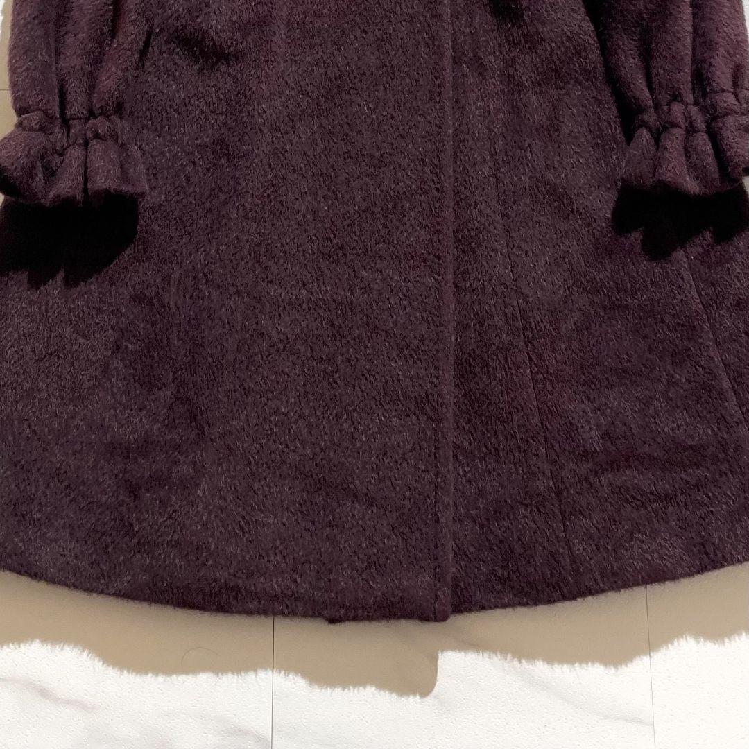 極美品 MaxMara 白タグ近年モデル アルパカシャギー ロングコート 40