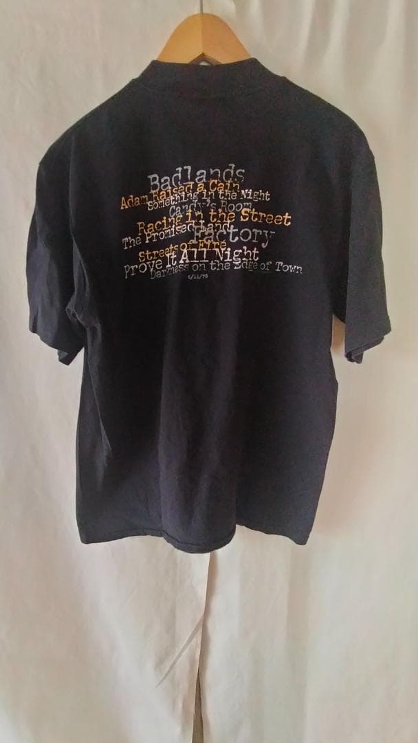 ビンテージ90年代バンドTシャツブルーススプリングスティーン両面プリント黒L