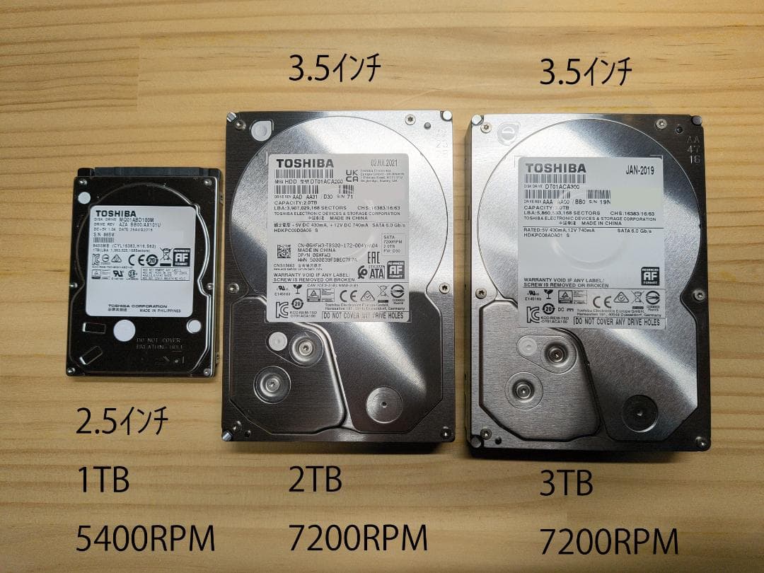 佐*藤様 （正常動作品）TOSHIBA 内蔵型HDD 1TB/2TB/3TB