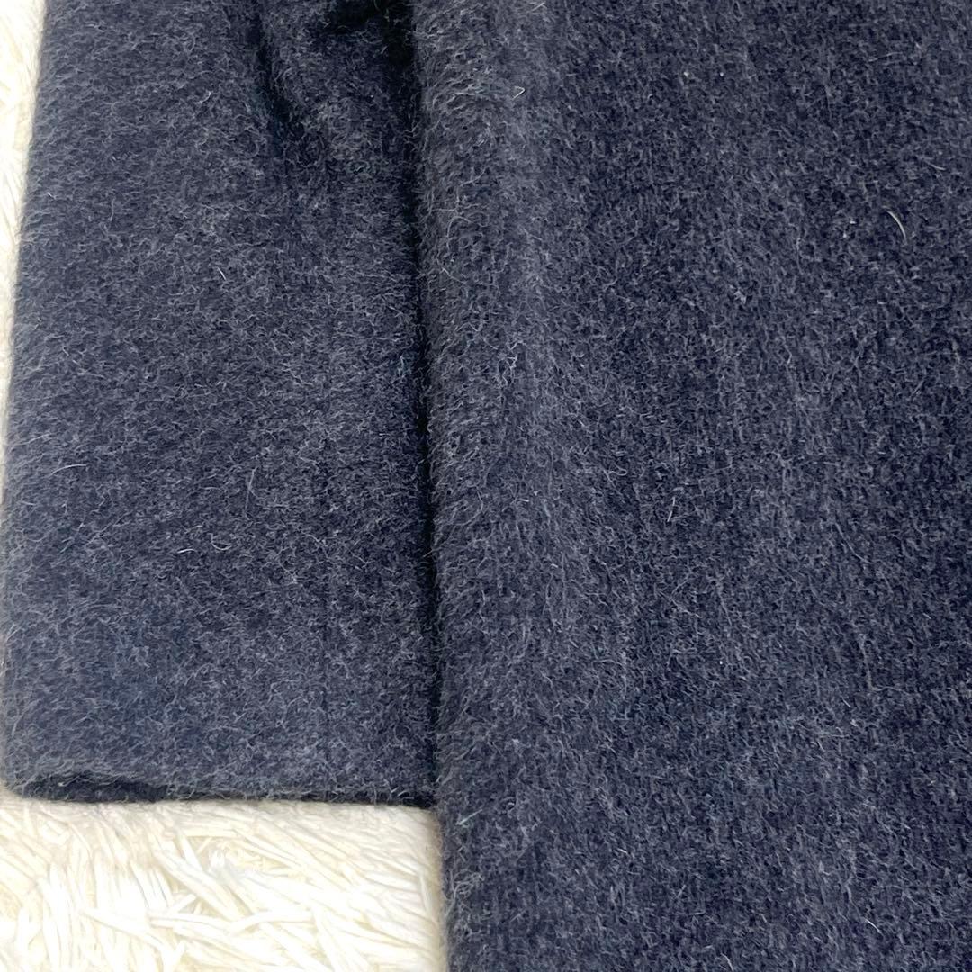 洋服屋　チェスターコート　ロングコート　アンゴラ混　フランス製レース　L