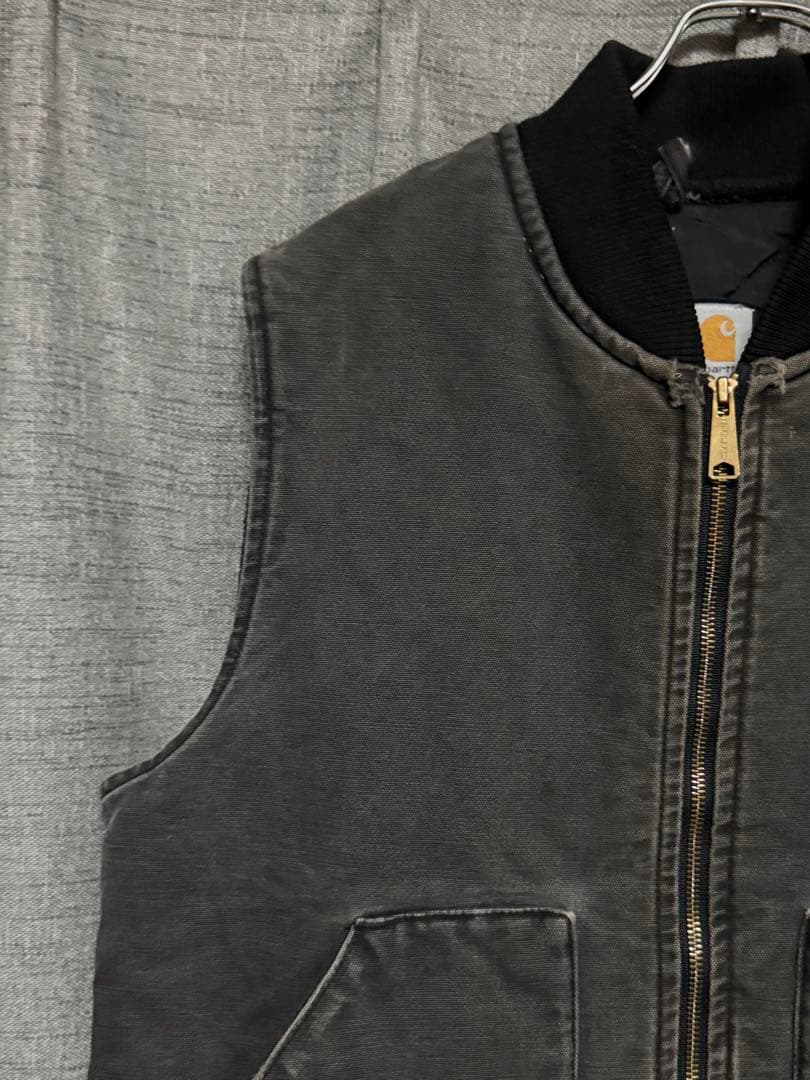 90s Carhartt カーハート ダックベスト ブラック 腰ゴム
