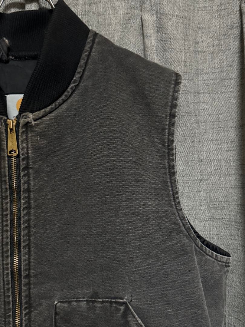 90s Carhartt カーハート ダックベスト ブラック 腰ゴム