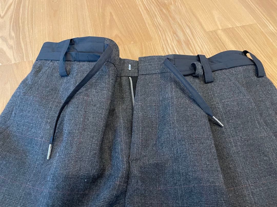 sacai 22AW ガンクラブチェック ウールパンツ 2