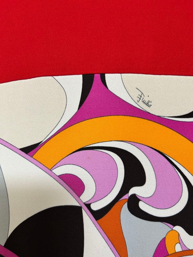 EMILIO PUCCI レッド 半袖ワンピース サイズ36