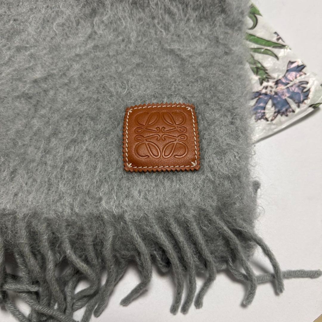 LOEWE ロエベ　モヘアマフラー　グレー