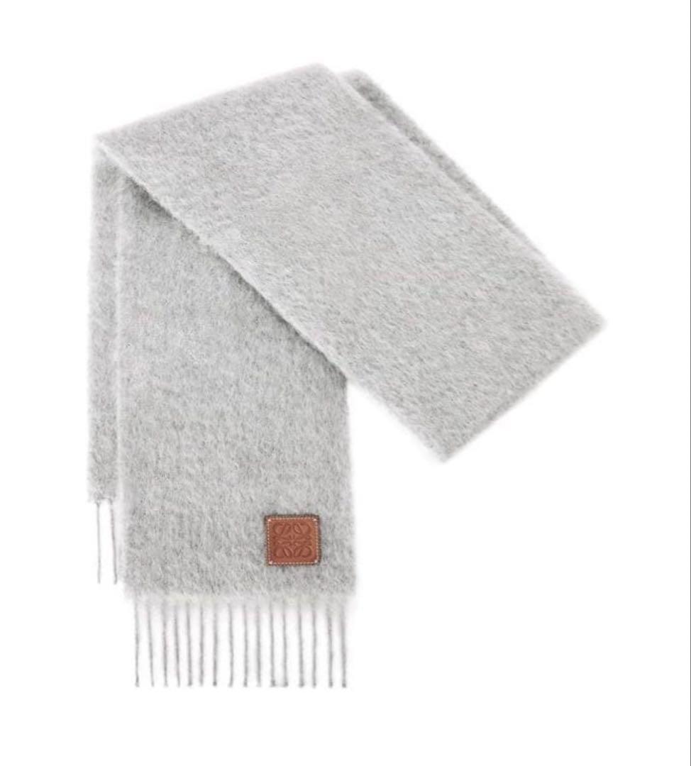 LOEWE ロエベ　モヘアマフラー　グレー