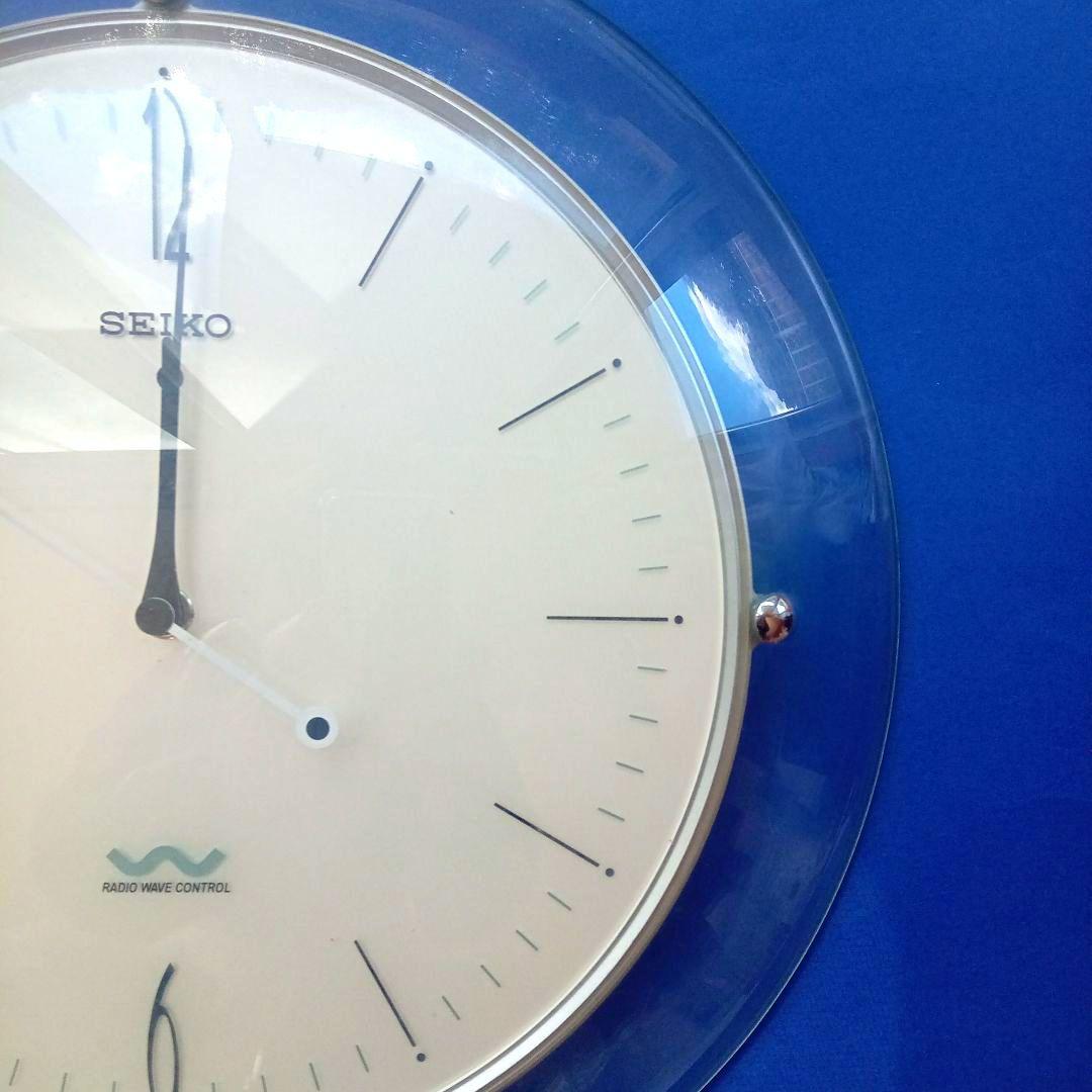 SEIKO 電波掛時計 KS203S 動作確認済みシンプル掛時計コチコチ音無時計