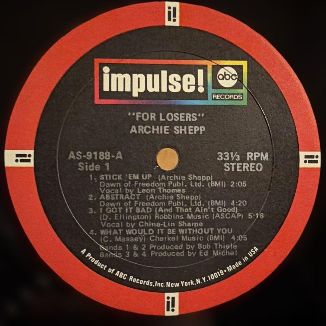 Archie Shepp – For Losers レコード 国内盤