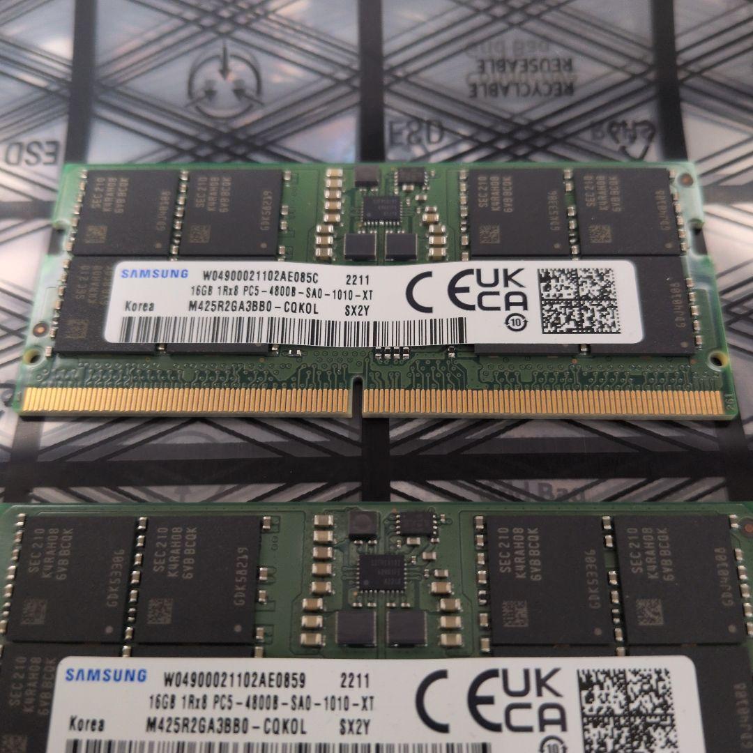 【動作確認済】DDR5-4800 32GB(16GB×2)