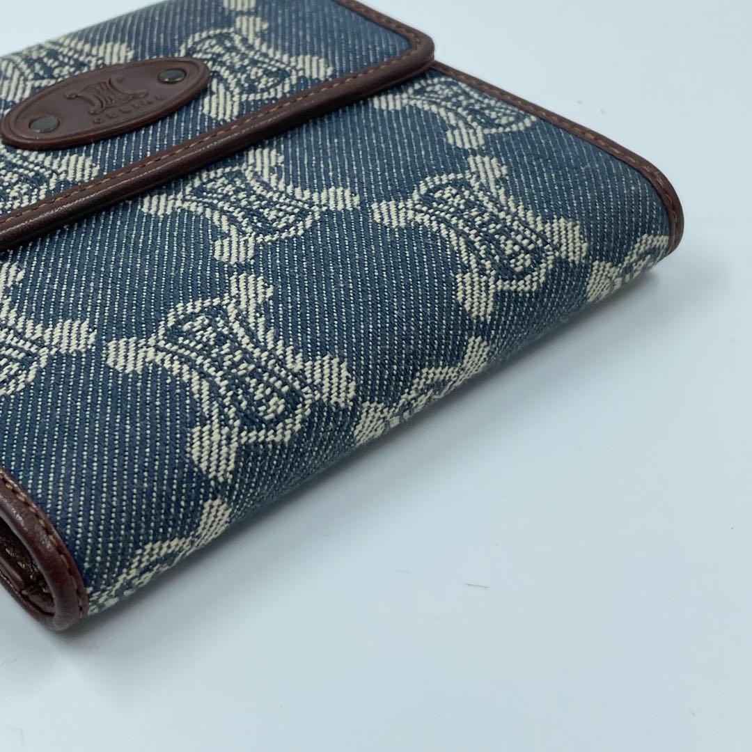未使用✨　CELINE パリマカダム　デニム　折り財布　財布　札入れ　レザー