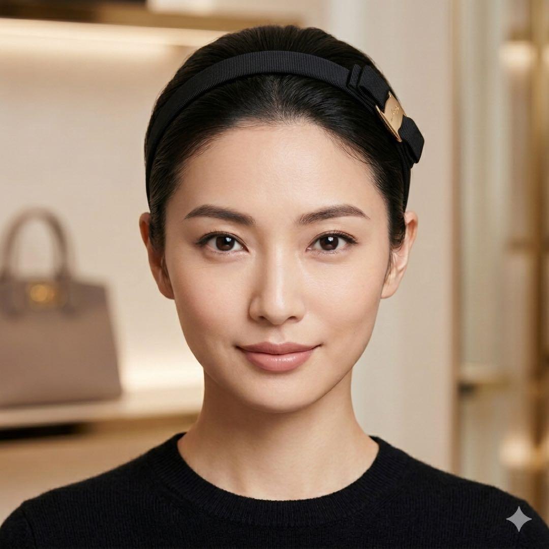 美品　サルヴァトーレフェラガモ　ヴァラリボン　カチューシャ　ヘアバンド　黒