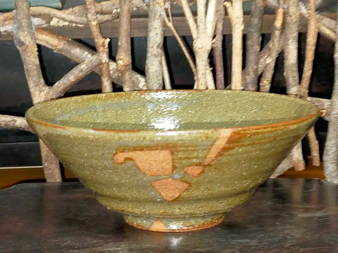 ♥未使用♥　渡辺伸治　蕎麦　茶碗　①　共箱付き　夏月写し　前大徳　柳生紹尚　書付