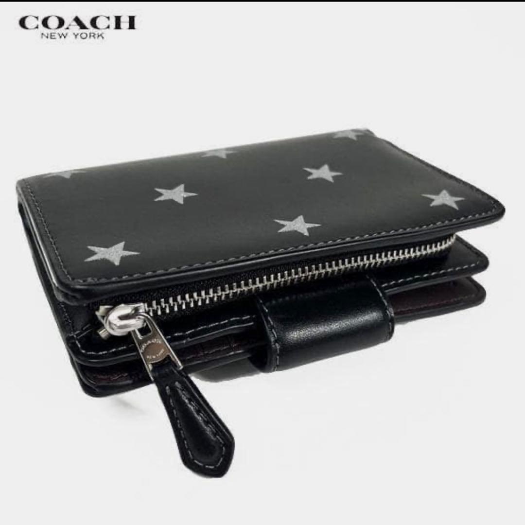 コーチ二つ折財布 ★COACH★ ミディアムジップ アラウンド、シルバースター