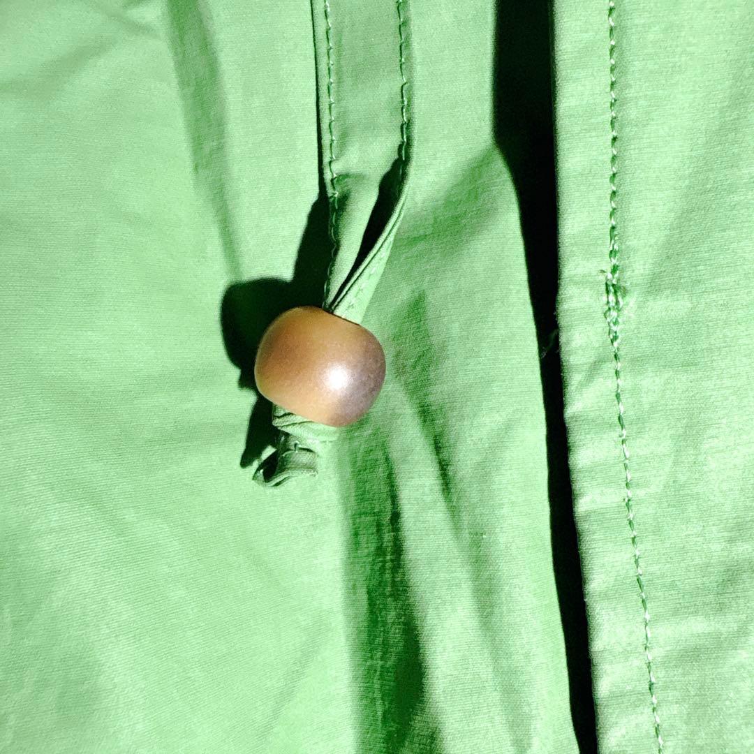【日本製】ヒピハパ フーデッドコート グリーン 2 ユニセックス ロング丈