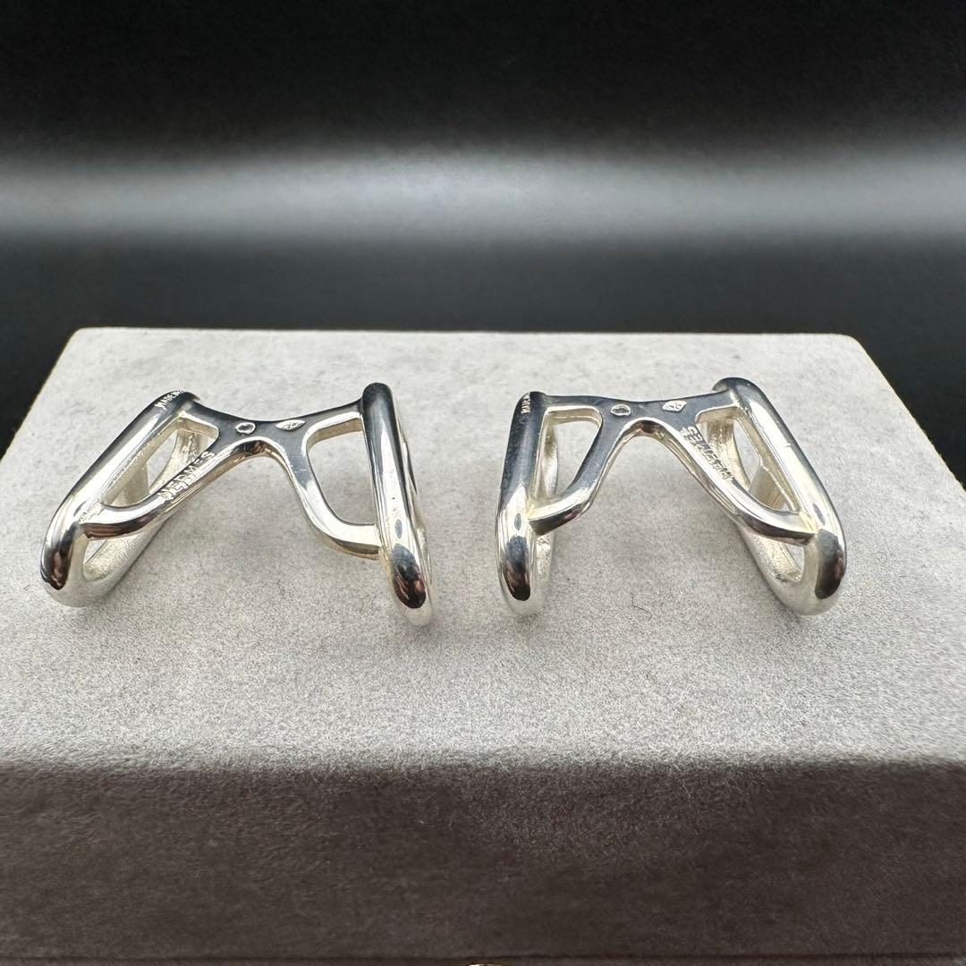 極美品✨　ヴィンテージエルメス　HERMES シェーヌダンクル　カフス　055