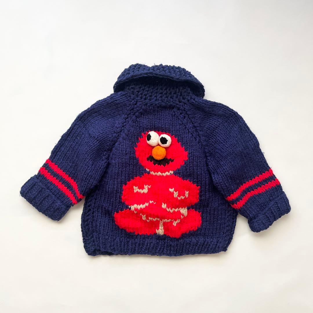 kids vintage 古着 エルモ カウチンニット カウチンセーター