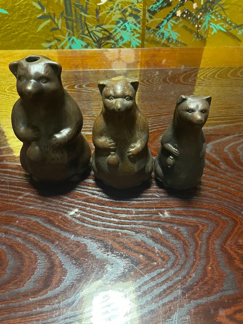 備前焼　タヌキ　3個セット
