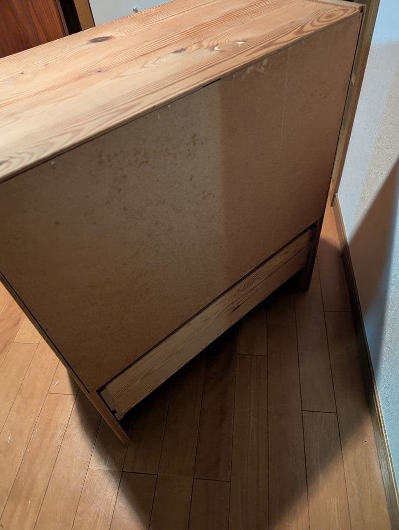 《送料込》イケア ラスト 3段チェスト タンス 無垢材 木製家具