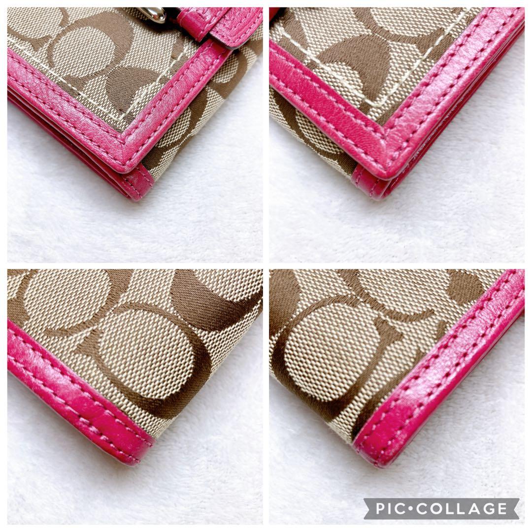 小物 Coach Soho Signature Wallet Pink y2k