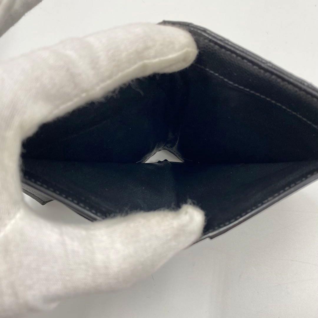 SAINT LAURENT 二つ折り財布　レザー　ブラック VSLロゴ