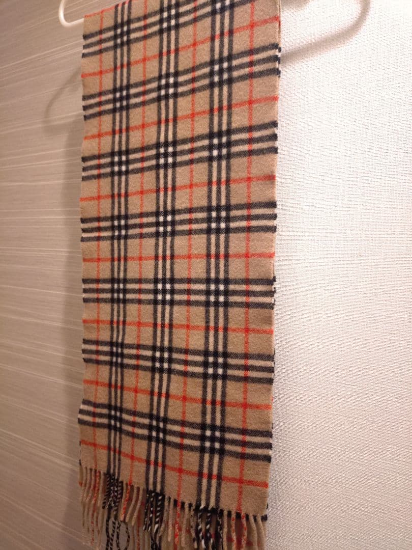 美品 BURBERRY LONDON ノバチェック柄 マフラー カシミヤ100％