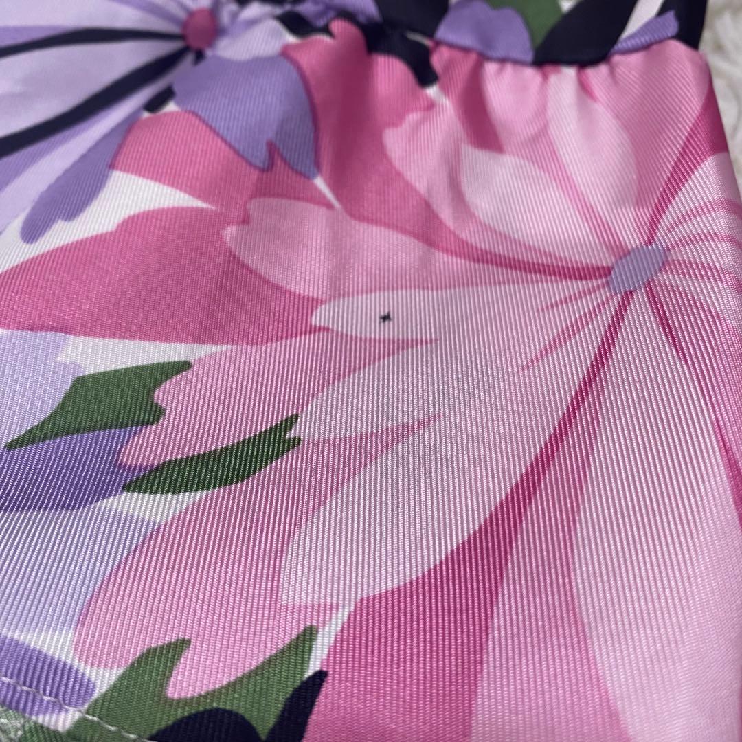 【M'S GRACY】 ワンピース 膝丈 七分袖 花柄 ウエストリボン ピンク