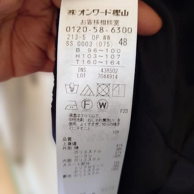 23区 フォーマルワンピース レース 48 大きいサイズ 新品タグ付き ネイビー