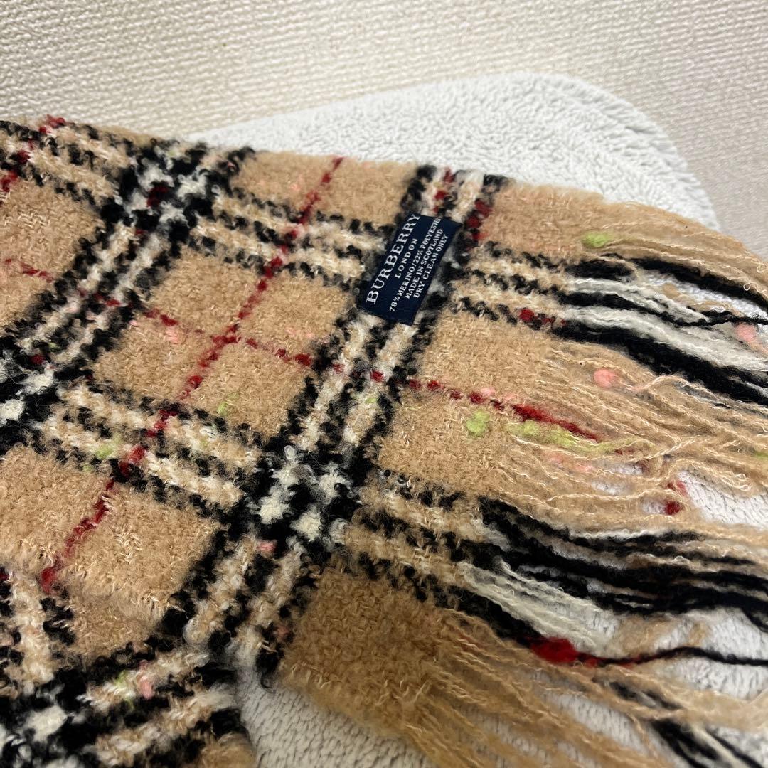 BURBERRY チェック柄マフラー ベージュ