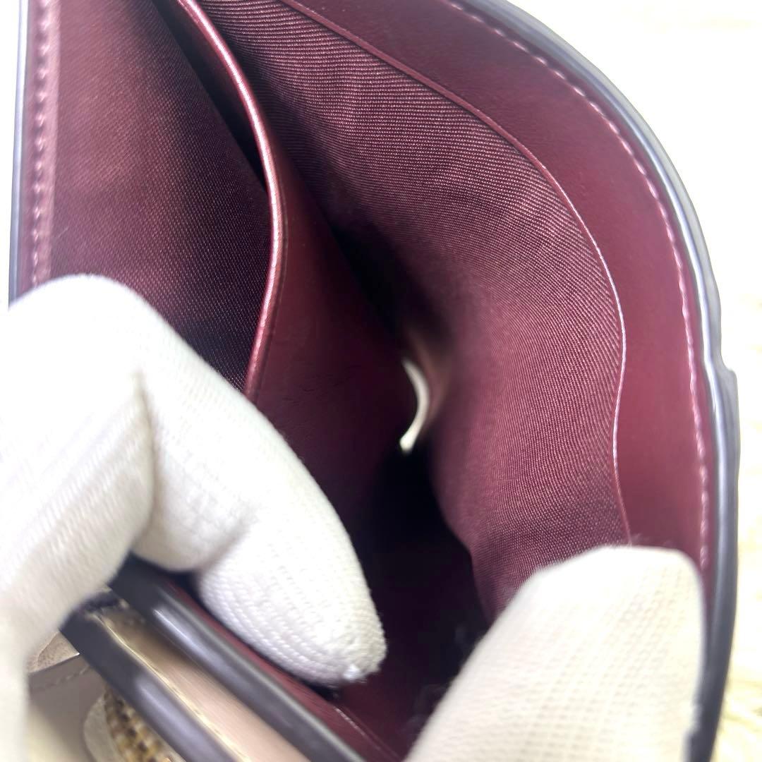 [未使用級] COACH コーチ　二つ折り　コンパクトウォレット　てんとう虫