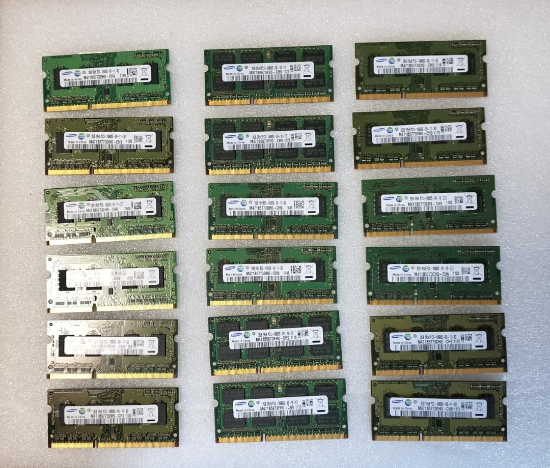 DDR3 PC3 10600S　8500　 2G 18枚セット✕6