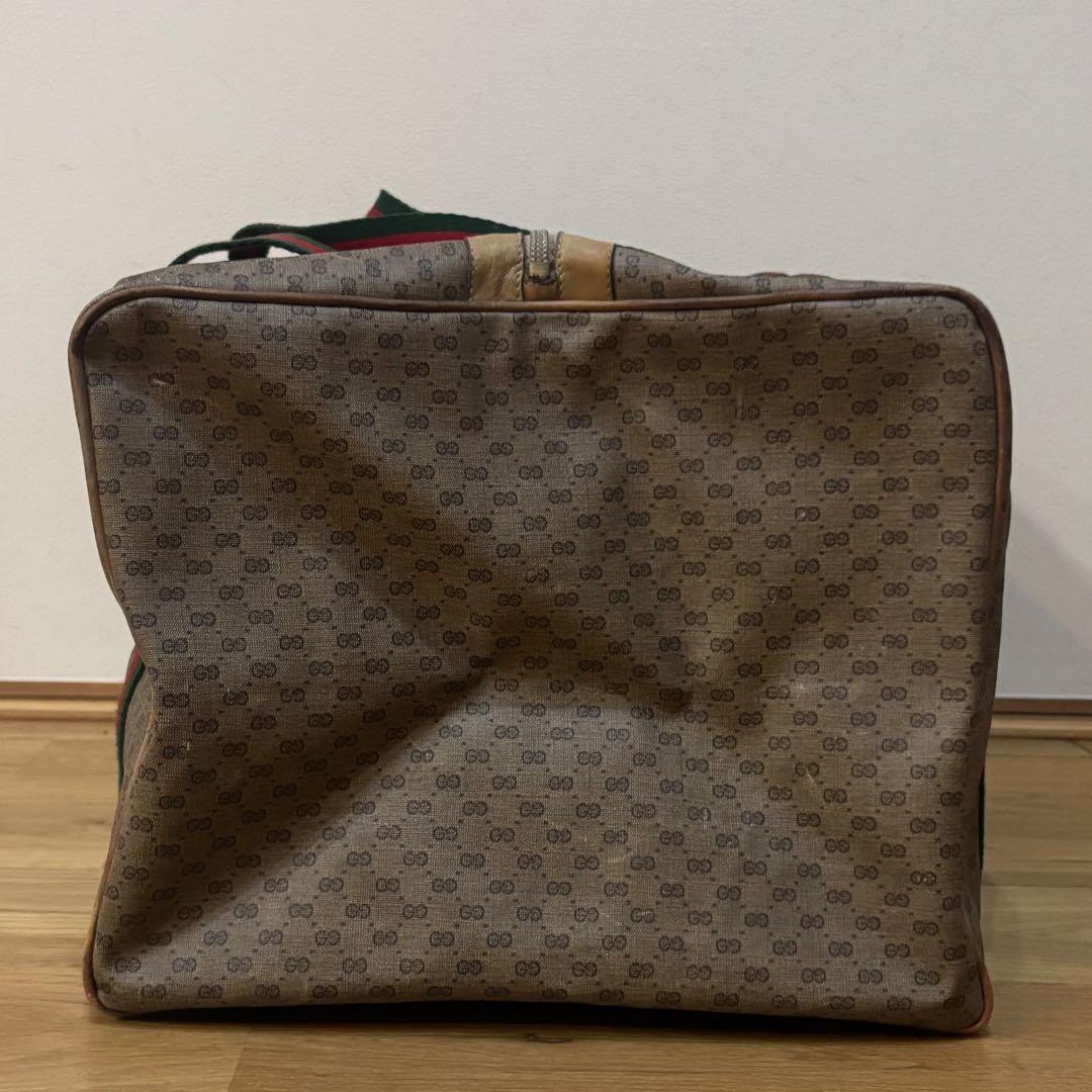 GUCCI グッチ ボストンバッグ マイクロGG A4大容量 肩掛け ベージュ