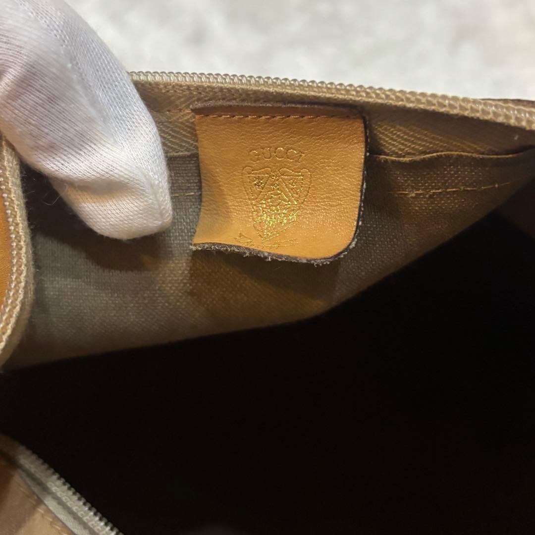 GUCCI グッチ ボストンバッグ マイクロGG A4大容量 肩掛け ベージュ