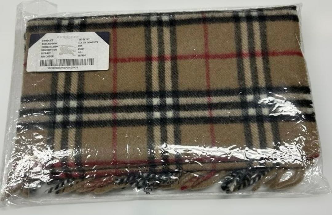 Burberrys 100%ラムウール チェックマフラー
