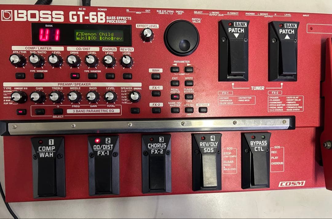 BOSS GT-6B ベース用 マルチエフェクター 本体のみ