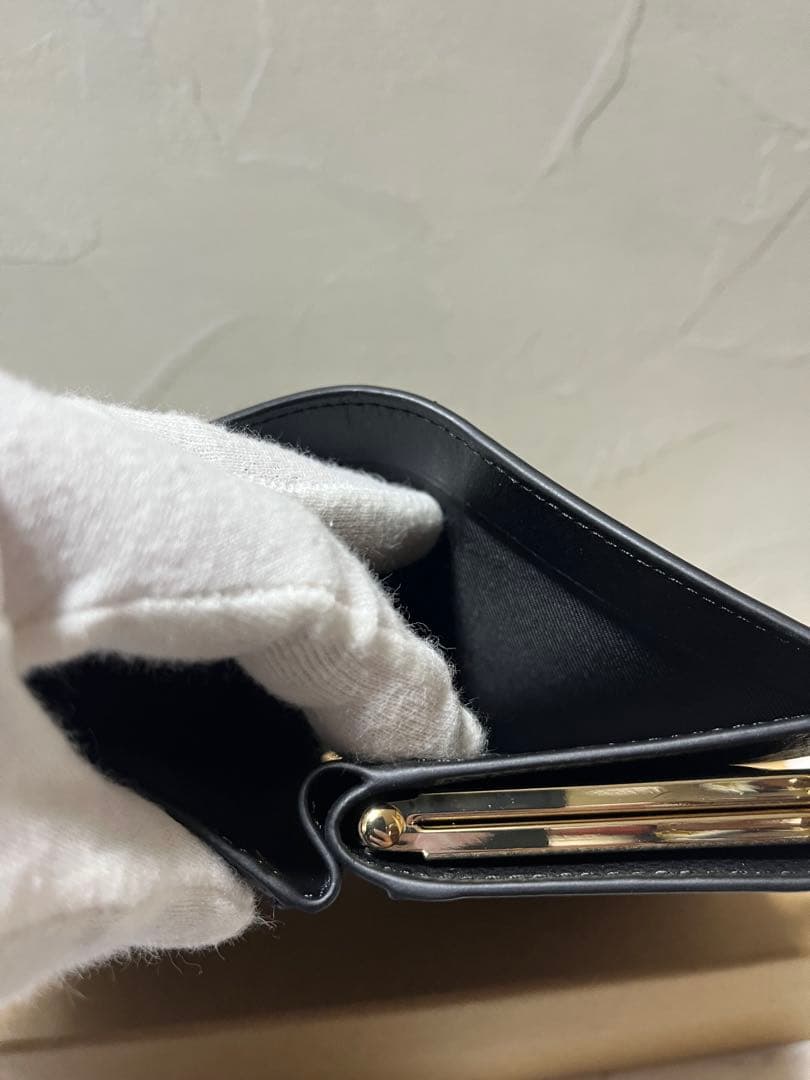 ✨️新品未使用✨️COACH ブラック 二つ折り財布 がま口