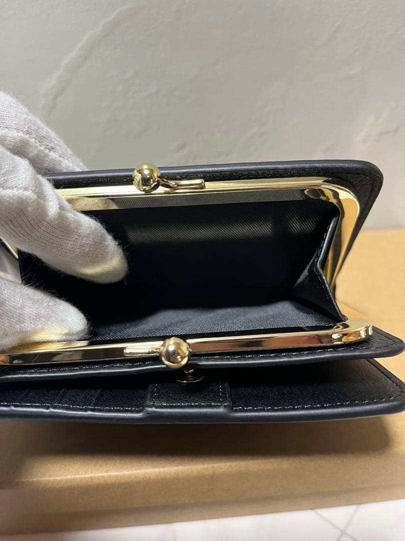✨️新品未使用✨️COACH ブラック 二つ折り財布 がま口