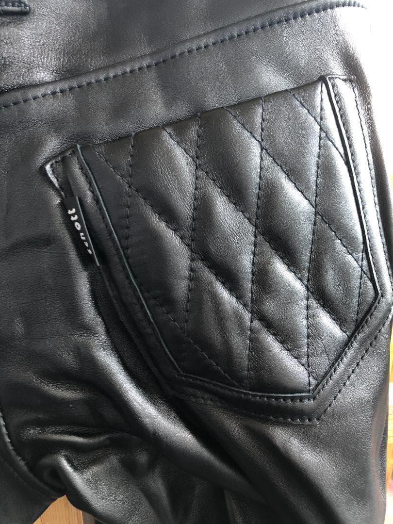 [在庫処分] 新品 デットストック Schott ブラックレザーパンツ W34