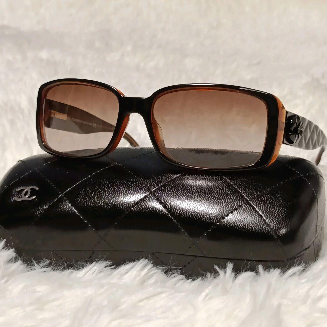 CHANEL シャネル 5111 カメリア サングラス ブラウン イタリア製