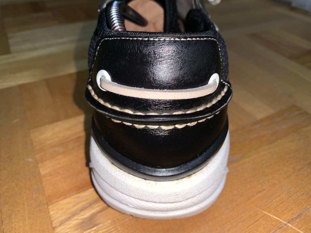 良品　visvim ビズビム ホックニー デッキシューズ US9.5 ブラック